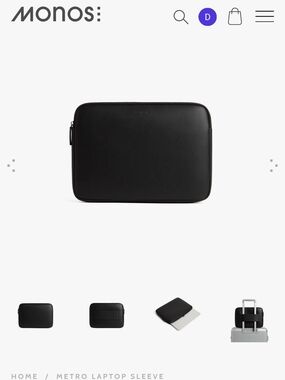 Monos Laptop Sleeve Case - Black